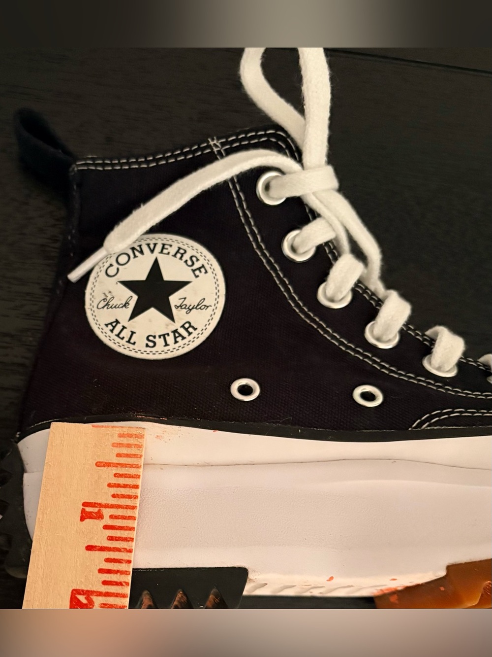 Converse Run Star Hike Black Chunky Platform High Top Sneakers Womens 6.5 - Picture 12 of 13